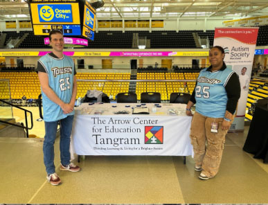 autism awareness day with tangram and towson basketball autism awareness day with tangram and towson basketball